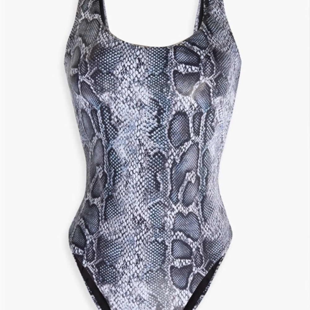 Onia Gray and Black One Piece Swimsuit